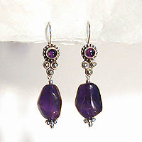 Amethyst Nugget Earrings