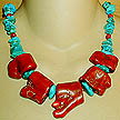 DKC ~ Turquoise & Coral Necklaces