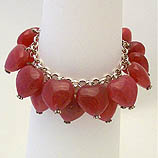 DKC ~ Ruby Jade Heart Cluster Bracelet