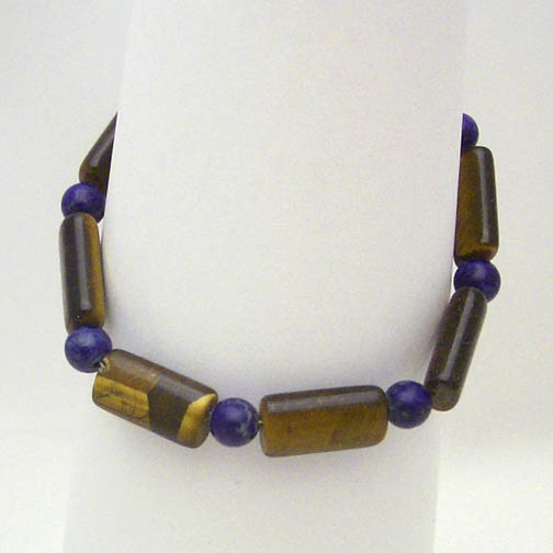 Tiger's Eye & Lapis Bracelet