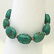 DKC ~ Turquoise Nugget & Bali Bracelet