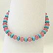 DKC ~ Turquoise, Pink Jade & Vermeil Bracelet