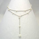 DKC ~ Pearl & Sterling Silver Chain Lariat