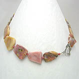 DKC ~ Pink Opal & Rhodonite Freeform Necklace