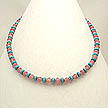 DKC ~ Turquoise, Pink Jade & Vermiel Necklace