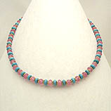 DKC ~ Turquoise, Pink Jade & Vermiel Necklace