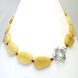 DKC ~ Yellow Jasper & Carnelian Freeform Necklace