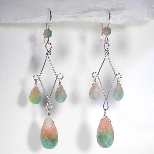 Candy Jade Chandelier Earrings