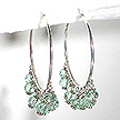 DKC ~ Aqua Quartz & Bali Large Hoop Earrings