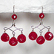 DKC ~ Faceted Ruby Jade Teardrop Earrings