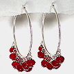 DKC ~ Ruby Jade & Bali Large Hoop Earrings