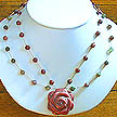 DKC ~ Rhodonite Rose 2 Strand Necklace w/ Rhodonite & Fancy Jasper