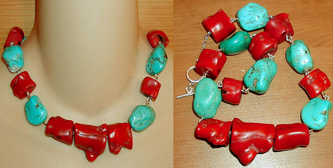 Turquoise Coral Necklace