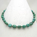 DKC ~ Turquoise Nugget & Bali Necklace