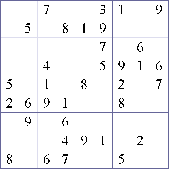 Sudoku Weekly - easy Puzzle