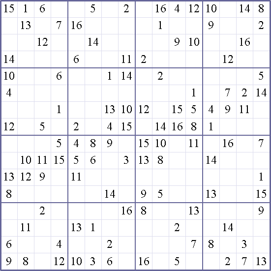 Sudoku Weekly - hard Puzzle