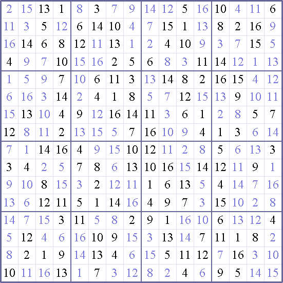Sudoku Weekly - medium Puzzle