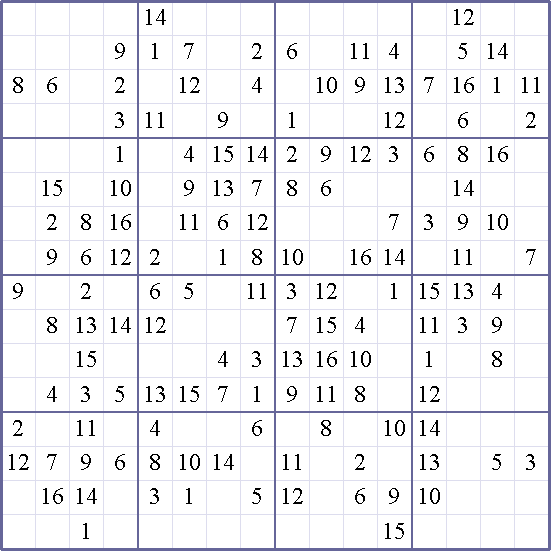 Sudoku Weekly - medium Puzzle
