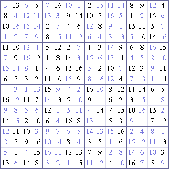 Sudoku Weekly - medium Puzzle