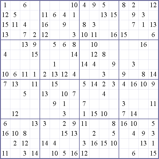 Sudoku Weekly - medium Puzzle