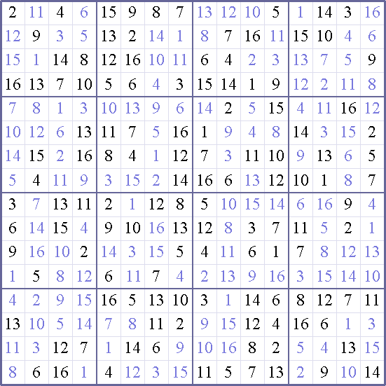 Sudoku Weekly - medium Puzzle
