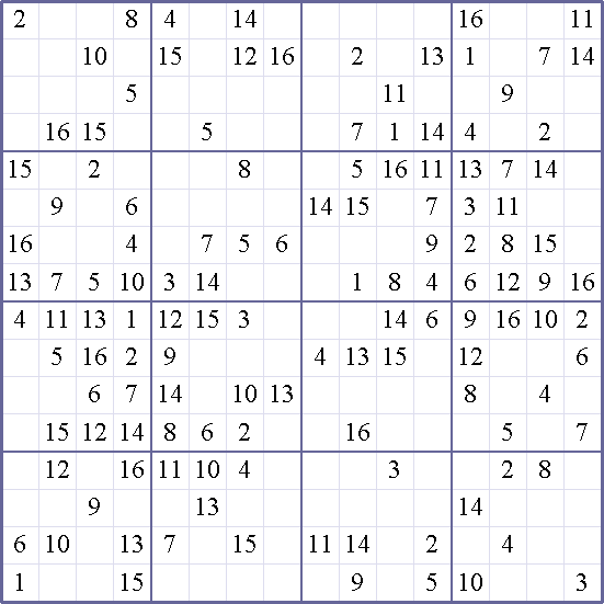 Sudoku Weekly - medium Puzzle